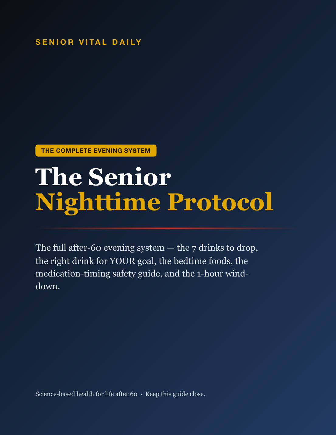 The Senior Nighttime Protocol — guide cover